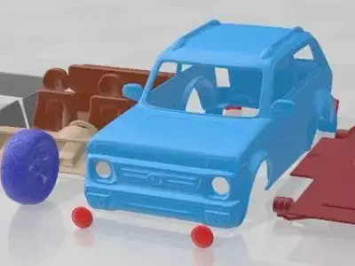 Lada Niva Bronto 4x4 V2 Printable Car  3D print model