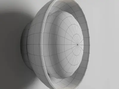 GLAZE SMALL SCONCE Low-poly 3D model