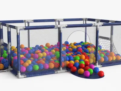 Baby Playpen Low-poly 3D model