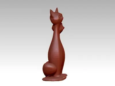Cat pussy decoration 3D print model