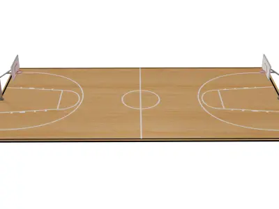 Basketball Ground Low-poly 3D model