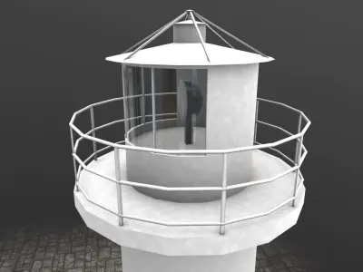 Light House Haken Low-poly 3D model