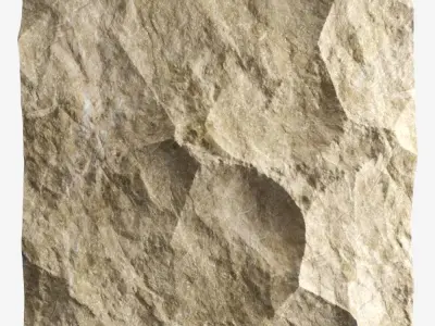 22-RockPanel sandstone wall texture 3D model