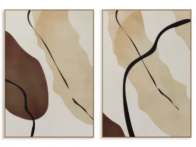 Abstract Painting Frame set 3D model 350