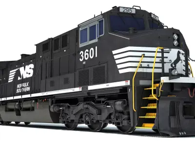 Norfolk Southern Locomotive Train 3D model