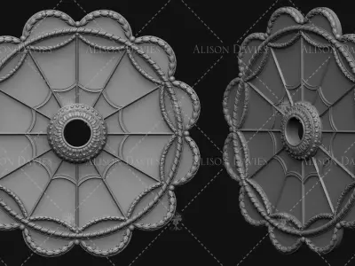 Ceiling Rose rosette decoration 3D print File 3D print model