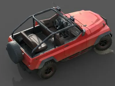 Generic 4x4 Lowpoly Low-poly 3D model