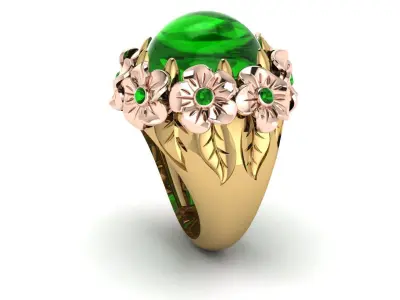 flower ring  3D print model