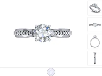 Women ring 3dm stl render detail 3D print model get