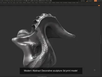 10 modern sculpture pack 3d print model  3D Model Collection