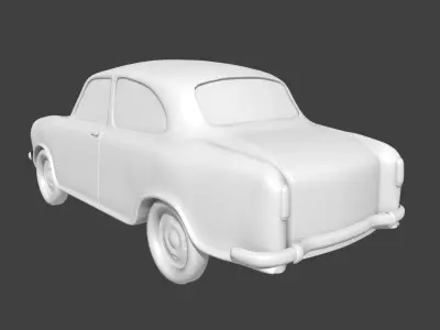3D Lowpoly Ambassador Car 1999 Low-poly 3D model