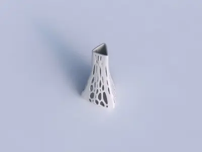 Vase grounded triangle with organic lattice 2 3D print model