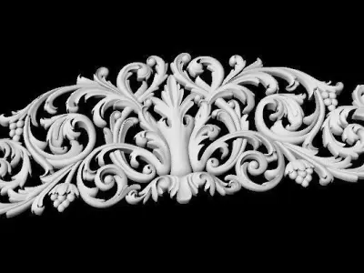 Central decor ornament for furniture 3D model 943