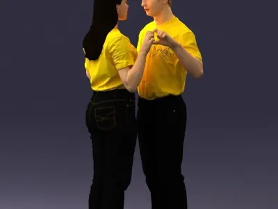 000322 Couple Forming Heart Gesture 1128 3dp 3D print model