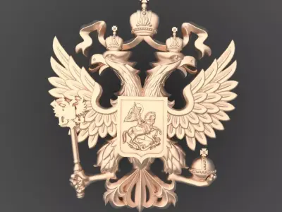 double-headed eagle  National emblem 3D print model