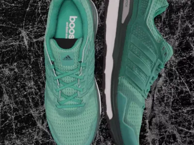ADIDAS 3D SHOES - AQUAGREEN - SUPERNOVA Low-poly 3D model
