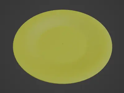 Disposable Plastic Plate B 04 Low-poly 3D model