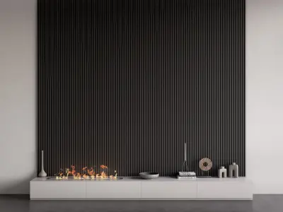 Biofireplaces in different styles 3D Model Collection