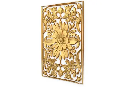 classical door decor 14 3D model