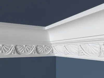 Decorative Crown Molding 3D model 21
