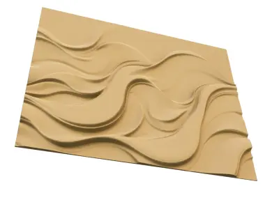 modern panel wall decor set wall relief mural CNC 89 3D model