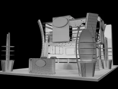 Booth Exhibition Stand a358a  3D model
