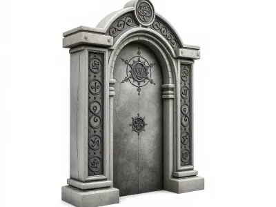 Mystical Archway with Symbols Model Pack Low-poly 3D model