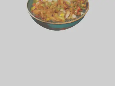 Chicken shawarma bowl model 3D model