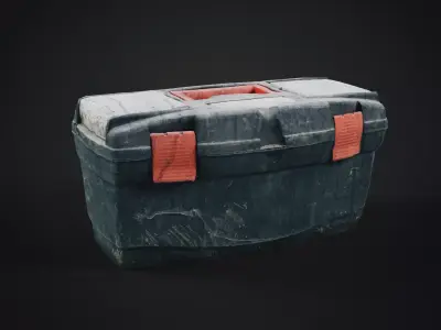 Plastic tool box Low-poly 3D model