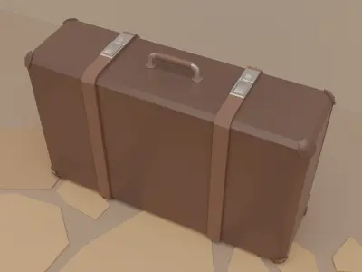 Train station Low-poly 3D model