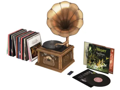 Classic Gramophone 3D model