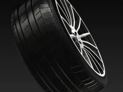 Mercedes Benz A Wheel and Rim 3D model