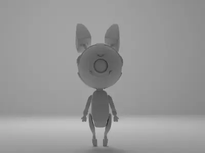 Little Bot Bunny Free 3D model