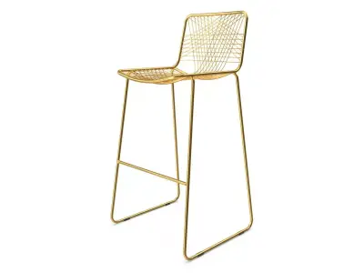 Golden Chair v3 Low-poly 3D model