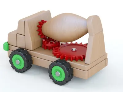 Toy Car Truck Large Concrete Mixer  3D model