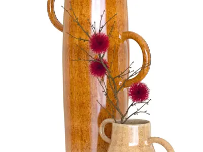 Crate and Barrel Leavitt and Leahigh vases 3D model