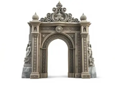 Ornate Historical Arch Model Pack Low-poly 3D model