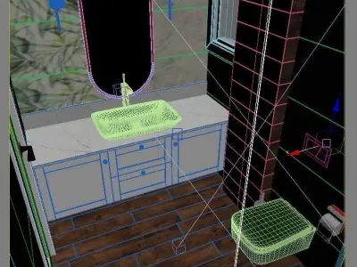 BATHROOM SCENE 3D model purchase