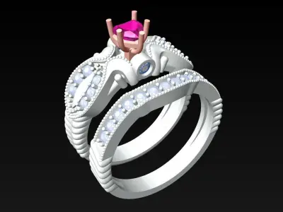 Diamond Ring - Womens Rings - N5327 3D print model