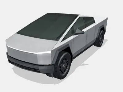 Tesla Cybertruck 2024 Low-poly 3D model