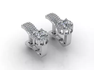 Women Earrings 3DM STL Womens Earring Renders 3D print models   3D print model 19