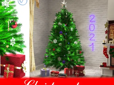 Christmas tree 3D model 12