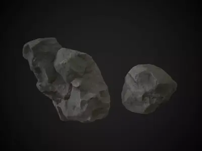 Rocks Cliffs Free low-poly 3D model