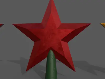 Christmas tree stars Low-poly 3D model