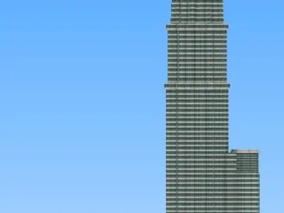 Petronas twin tower Malaysia lowpoly 3d model Low-poly 3D model