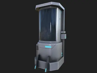 Scifi chamber Low-poly 3D model