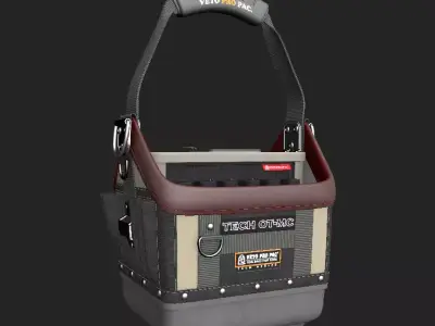 Heavy Duty Tool Bag  Veto Pro Pac Style  Game Ready 3D Model Low-poly 3D model