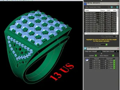 Luxury Men Rings Designs 5MR079 3D print model