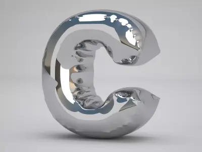 C Balloon Silver 3D model