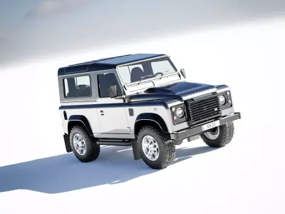 Land Rover Defender 90 Station Wagon 2012 3D model